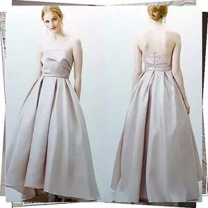 Satin Blush Special Occasion Gown w/ Full Skirt (8) by BHLDN